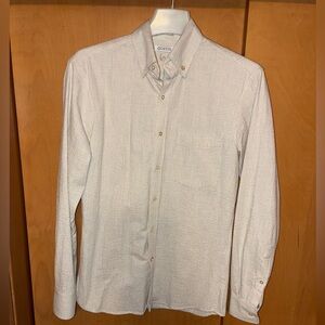 Gustin Textured Cream Button Down Shirt - 100% cotton - size small